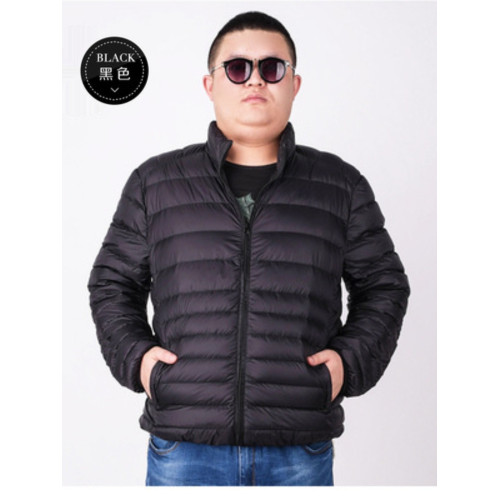 400斤輕薄款羽絨服男式冬季超肥大碼連帽短款多肥加肥羽絨外套14X