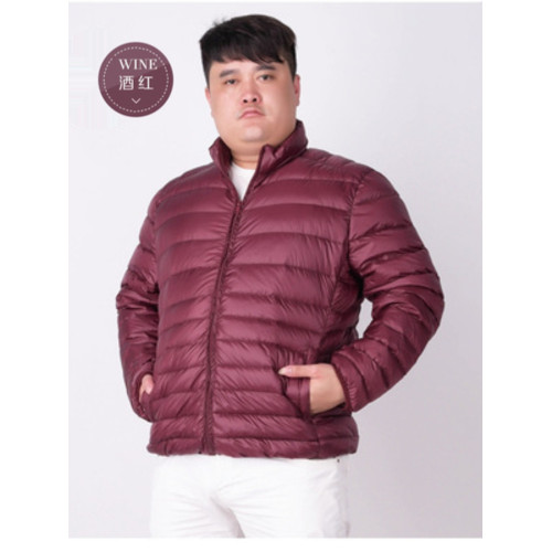 400斤輕薄款羽絨服男式冬季超肥大碼連帽短款多肥加肥羽絨外套14X