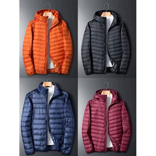 400斤輕薄款羽絨服男式冬季超肥大碼連帽短款多肥加肥羽絨外套14X