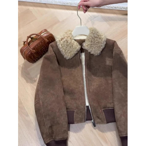 小衆韓系休閒高級感復古短款羊羔毛外套女冬季寬松顯瘦保暖洋氣潮 小衆韓系休閒高級感復古短款羊羔毛外套女冬季寬松顯瘦保暖洋氣潮