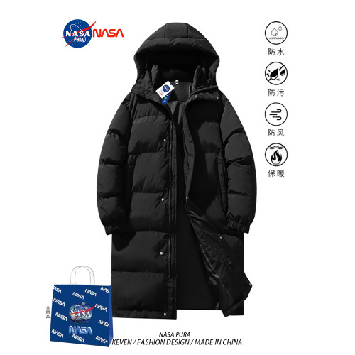 NASA聯名黑金棉服男女中長款寬松冬季加厚羽絨棉衣高級感情侶外套 NASA聯名黑金棉服男女中長款寬松冬季加厚羽絨棉衣高級感情侶外套