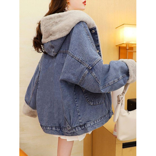 牛仔外套女秋冬加絨加厚抖音爆款寬松保暖牛仔衣女裝夾克棉衣襖子 牛仔外套女秋冬加絨加厚抖音爆款寬松保暖牛仔衣女裝夾克棉衣襖子