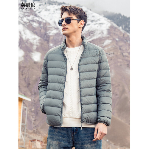 【輕盈可攜式】英爵倫輕薄羽絨服男款冬季排骨內膽保暖立領男裝外套