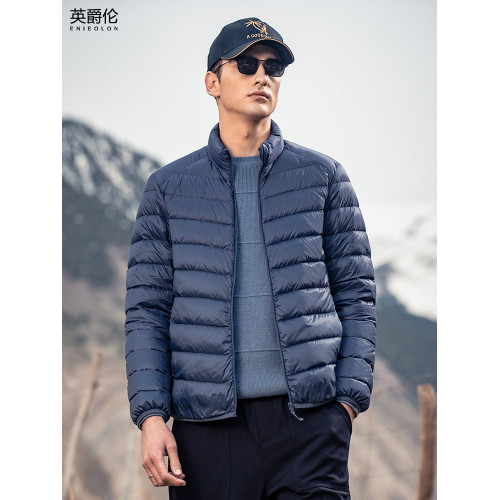 【輕盈可攜式】英爵倫輕薄羽絨服男款冬季排骨內膽保暖立領男裝外套