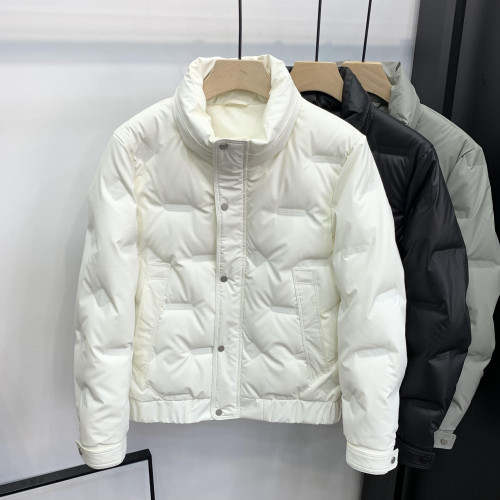 冬季白色輕薄羽絨服男潮牌帥氣2025年新款男士白鴨絨保暖短款外套 冬季白色輕薄羽絨服男潮牌帥氣2025年新款男士白鴨絨保暖短款外套
