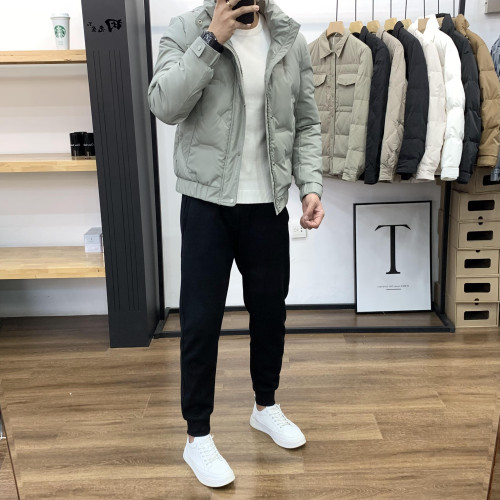 冬季白色輕薄羽絨服男潮牌帥氣2025年新款男士白鴨絨保暖短款外套 冬季白色輕薄羽絨服男潮牌帥氣2025年新款男士白鴨絨保暖短款外套