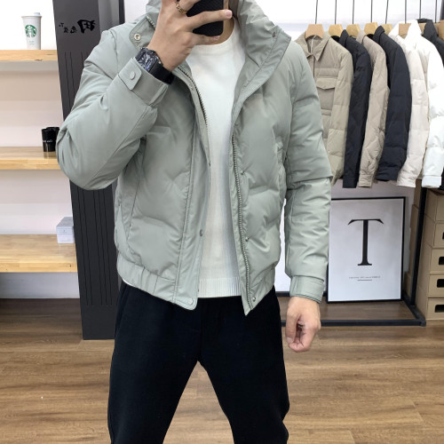 冬季白色輕薄羽絨服男潮牌帥氣2025年新款男士白鴨絨保暖短款外套 冬季白色輕薄羽絨服男潮牌帥氣2025年新款男士白鴨絨保暖短款外套