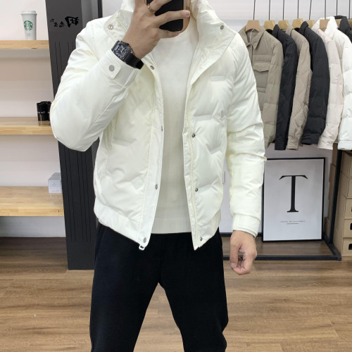 冬季白色輕薄羽絨服男潮牌帥氣2025年新款男士白鴨絨保暖短款外套 冬季白色輕薄羽絨服男潮牌帥氣2025年新款男士白鴨絨保暖短款外套