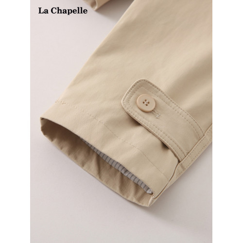 拉夏貝爾/La Chapelle巴恩風拼色翻領寬松外套女休閒短款夾克上衣 拉夏貝爾/La Chapelle巴恩風拼色翻領寬松外套女休閒短款夾克上衣