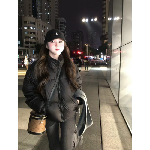 kumikumi高級感咖色棉服外套女冬季保暖寬鬆百搭小個子麵包服棉衣