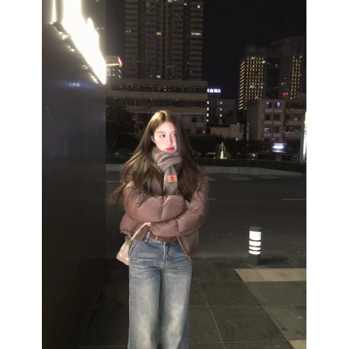 kumikumi高級感咖色棉服外套女冬季保暖寬鬆百搭小個子麵包服棉衣