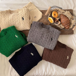 中小兒2024童毛衣布呐呐秋季新品男女寶寶純色刺綉寶寶絞花毛線衫