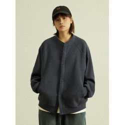 GoodNorth日系復古單排釦針織開衫圓領長袖衛衣外套中性男女同款