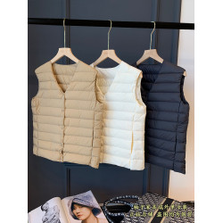 牛貨！是95白鵞絨啊！外穿內搭羽絨內膽馬甲背心女2022冬季新款