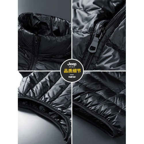 吉普男士輕薄羽絨馬甲男款馬夾新款秋冬季內膽保暖男裝背心羽絨服 吉普男士輕薄羽絨馬甲男款馬夾新款秋冬季內膽保暖男裝背心羽絨服