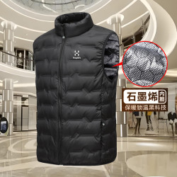 HAGLOFS火柴棍羽絨馬甲男女秋冬款白鴨絨坎肩背心石墨烯保暖外套