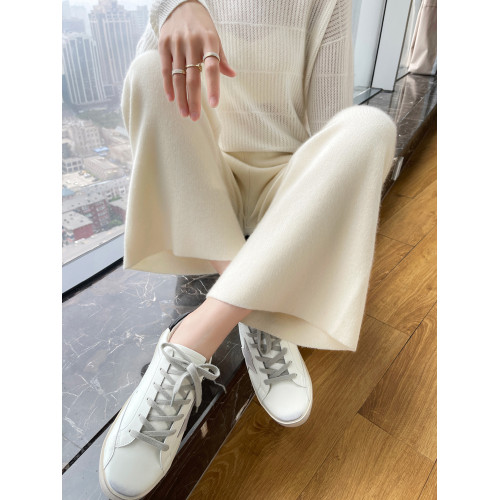 加厚羊毛濶腿褲女寬松加厚秋冬直筒拖地垂感羊絨白色休閒加長褲 加厚羊毛濶腿褲女寬松加厚秋冬直筒拖地垂感羊絨白色休閒加長褲