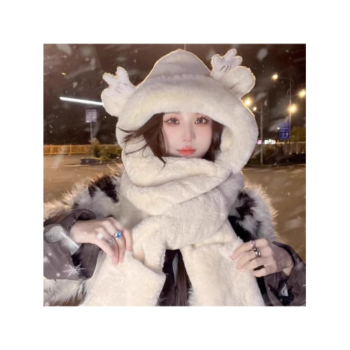 加絨抗寒保暖東北哈爾濱專用毛衣羽絨服2025新款女秋冬外穿龍帽子