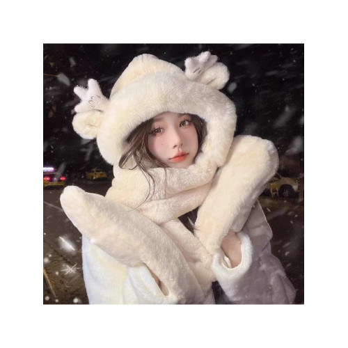 加絨抗寒保暖東北哈爾濱專用毛衣羽絨服2025新款女秋冬外穿龍帽子