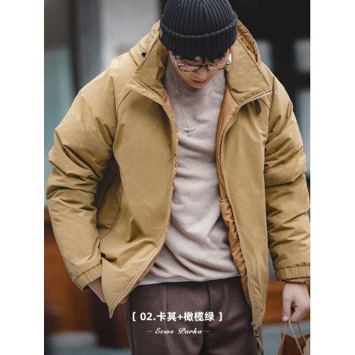 馬登工裝美式復古連帽夾克羽絨服白鴨絨加厚保暖防寒防風外套男冬 馬登工裝美式復古連帽夾克羽絨服白鴨絨加厚保暖防寒防風外套男冬