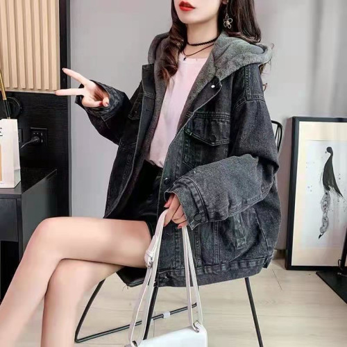 加絨加厚冬季牛仔外套女連帽刺綉韓版寬松保暖棉衣棉服ins潮2025 加絨加厚冬季牛仔外套女連帽刺綉韓版寬松保暖棉衣棉服ins潮2025