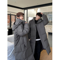 東北超長款過膝情侶冬季新款羽絨服男女保暖加厚寬松中戯防寒外套