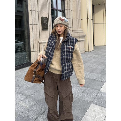 川川也 美式V領仿貂毛寬鬆慵懶風毛衣男女復古休閒顯瘦針織衫上衣 川川也 美式V領仿貂毛寬鬆慵懶風毛衣男女復古休閒顯瘦針織衫上衣