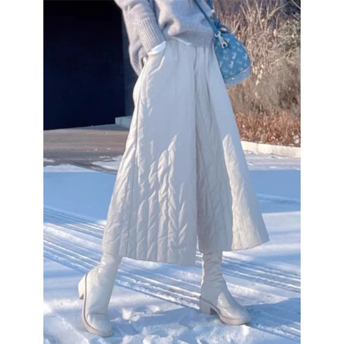 加厚保暖八分休閒時尚裙褲女秋冬季新款設計感慵懶風寬松羽絨褲潮 加厚保暖八分休閒時尚裙褲女秋冬季新款設計感慵懶風寬松羽絨褲潮