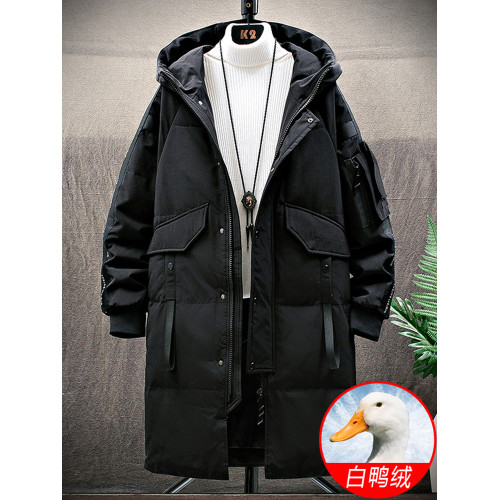加厚工裝羽絨服男中長款2025冬季新款潮流休閒連帽白鴨絨保暖外套 加厚工裝羽絨服男中長款2025冬季新款潮流休閒連帽白鴨絨保暖外套
