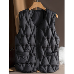 新款冬季羽絨馬甲男士大碼保暖背心中老年內穿輕薄馬夾羽絨服內膽