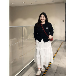 鹵鹵家大碼胖妹妹秋季新款小衆長袖開衫上衣設計感針織衫毛衣外套