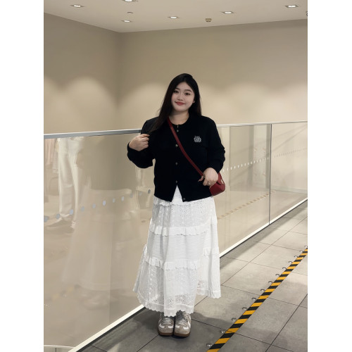 鹵鹵家大碼胖妹妹秋季新款小衆長袖開衫上衣設計感針織衫毛衣外套 鹵鹵家大碼胖妹妹秋季新款小衆長袖開衫上衣設計感針織衫毛衣外套