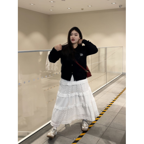 鹵鹵家大碼胖妹妹秋季新款小衆長袖開衫上衣設計感針織衫毛衣外套 鹵鹵家大碼胖妹妹秋季新款小衆長袖開衫上衣設計感針織衫毛衣外套