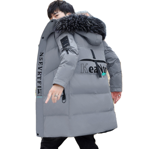 花花公子中長款羽絨服男士2025冬季新款潮流帥氣加厚保暖棉衣外套