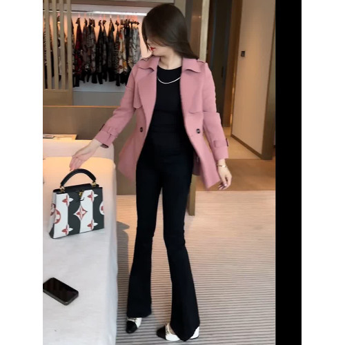 時尚風衣女中長款2025秋季新款韓版流行氣質顯瘦百搭小個子外套潮 時尚風衣女中長款2025秋季新款韓版流行氣質顯瘦百搭小個子外套潮