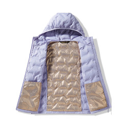 矇口卓輕薄羽絨服女士情侶新款秋冬季百搭連帽石墨烯保暖羽絨外套