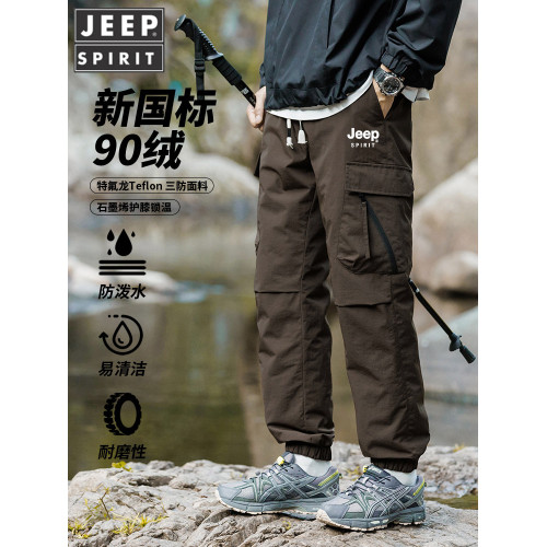 JEEP沖鋒羽絨褲男款登山長褲2025新款冬季戶外三防耐磨防寒工裝褲 JEEP沖鋒羽絨褲男款登山長褲2025新款冬季戶外三防耐磨防寒工裝褲