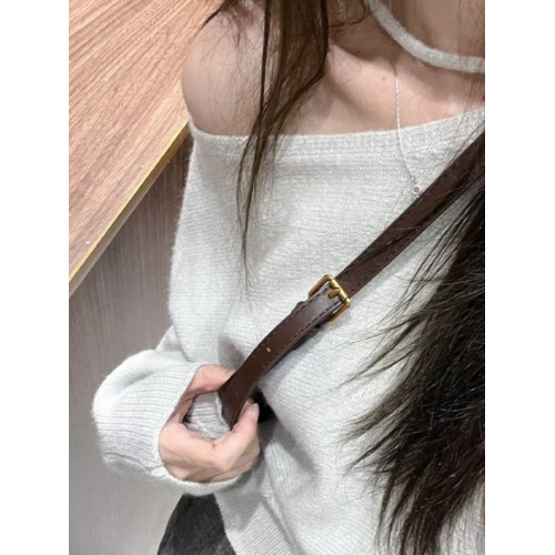 145小矮個子長袖毛衣女秋冬顯高穿搭寬松慵懶高級感針織衫上衣xs