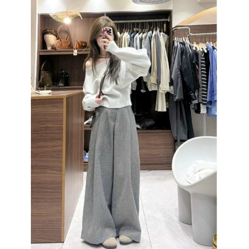 145小矮個子長袖毛衣女秋冬顯高穿搭寬松慵懶高級感針織衫上衣xs