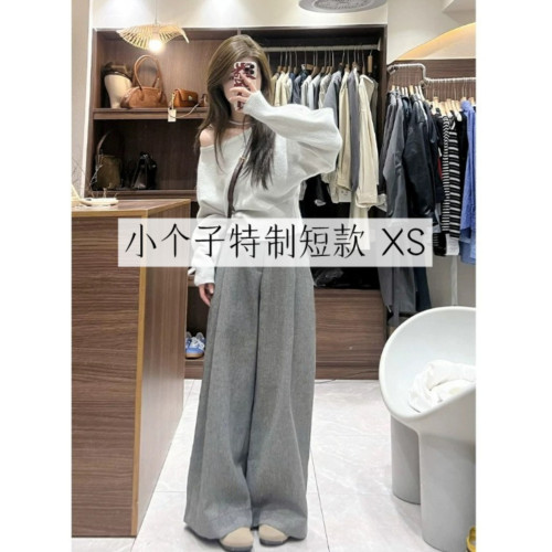 145小矮個子長袖毛衣女秋冬顯高穿搭寬松慵懶高級感針織衫上衣xs