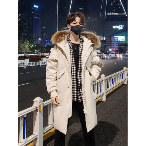 中長款情侶羽絨服2025新款連帽毛領時尚寬松男女款保暖加厚外套潮 中長款情侶羽絨服2025新款連帽毛領時尚寬松男女款保暖加厚外套潮