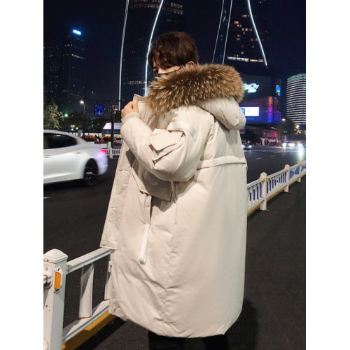 中長款情侶羽絨服2025新款連帽毛領時尚寬松男女款保暖加厚外套潮 中長款情侶羽絨服2025新款連帽毛領時尚寬松男女款保暖加厚外套潮