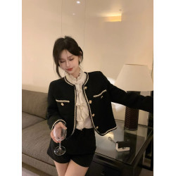 富家千金風短款外套女秋冬2025高級感法式小香風名媛上衣復古洋氣