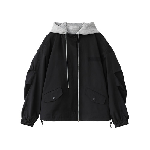 小個子假兩件短外套女2025春秋冬季新款韓系加厚休閒夾克風衣棉服 小個子假兩件短外套女2025春秋冬季新款韓系加厚休閒夾克風衣棉服