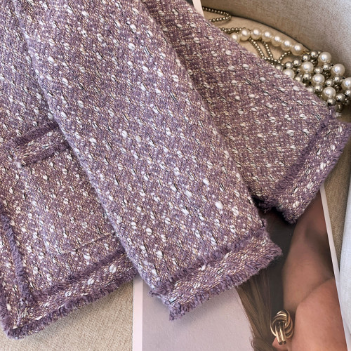 藍色小香風外套女高級感2025春秋新款今年流行名媛範小個子短外套 藍色小香風外套女高級感2025春秋新款今年流行名媛範小個子短外套