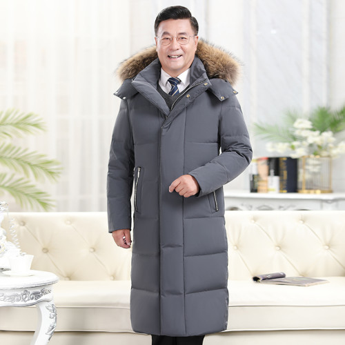 皮爾卡丹中老年男過膝長款羽絨服加長加厚大碼爸爸裝老人保暖外套 皮爾卡丹中老年男過膝長款羽絨服加長加厚大碼爸爸裝老人保暖外套