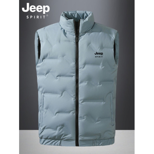 Jeepspirit吉普輕薄羽絨馬甲男士秋冬季大碼坎肩馬夾立領無袖外套 Jeepspirit吉普輕薄羽絨馬甲男士秋冬季大碼坎肩馬夾立領無袖外套