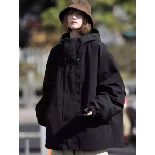 黑武士機能桑延沖鋒衣外套男款秋冬季工裝夾克短風衣 黑武士機能桑延沖鋒衣外套男款秋冬季工裝夾克短風衣