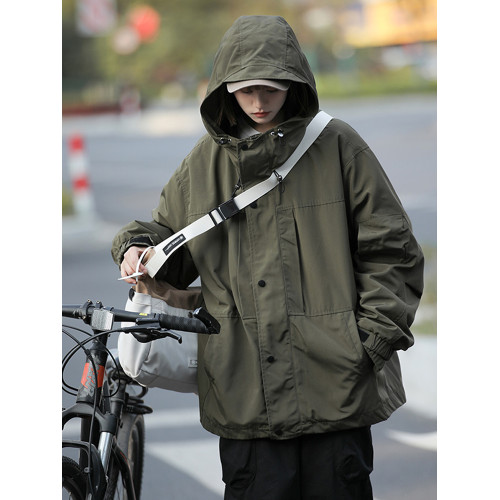 黑武士機能桑延沖鋒衣外套男款秋冬季工裝夾克短風衣 黑武士機能桑延沖鋒衣外套男款秋冬季工裝夾克短風衣