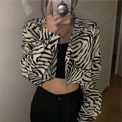 豹紋小外套女辣妹短款外搭開衫薄款長袖防曬服上衣2021年夏季新款 豹紋小外套女辣妹短款外搭開衫薄款長袖防曬服上衣2021年夏季新款